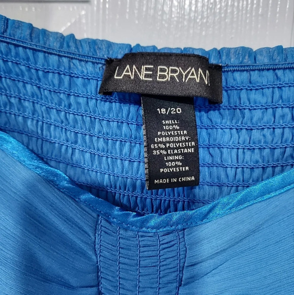 Lane Bryant Blue Chiffon Babydoll Short Sleeve Blouse in Size 18/20 - Picture 2 of 12